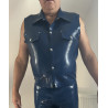 Sleeveless Jacket jean style - 0.8 Blue Extra Large